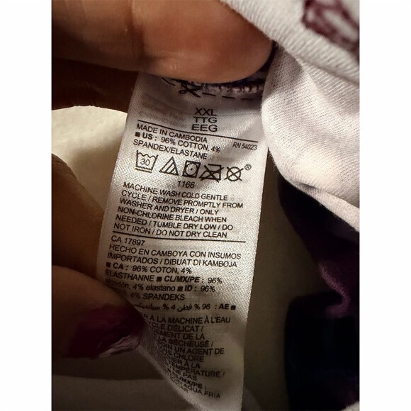 Old Navy Dress Womens 2XL Purple Floral Long Sleeve Shift Knee Length - Picture 3 of 5